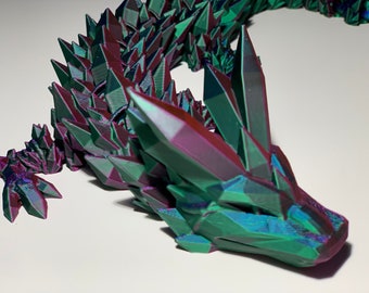 Crystal Dragon - Kristalldrache - Articulated Dragon - Beweglicher Drache - 3D gedruckt