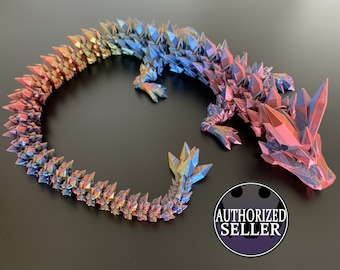 Crystal Dragon - Kristalldrache - Articulated Dragon - Beweglicher Drache - 3D gedruckt