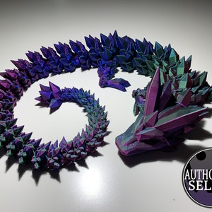 Crystal Dragon Kristalldrache Articulated Dragon Beweglicher Drache 3D gedruckt Bild 1