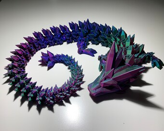 Crystal Dragon - Kristalldrache - Articulated Dragon - Beweglicher Drache - 3D gedruckt