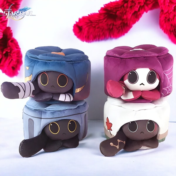 Honkai Star Rail Cat Cakes, Blade, Jingyuan, Dan heng, JinTrash Cake, Sesame Cake, Honkai Anime Plush Dolls