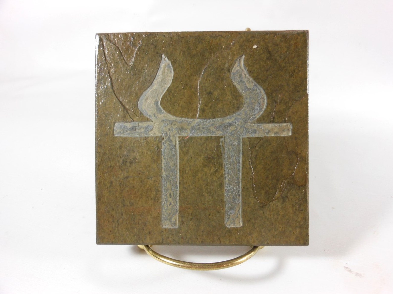 HESTIA ALTAR TILE Hand Carved Slate Etched Stone Vesta Art Etsy