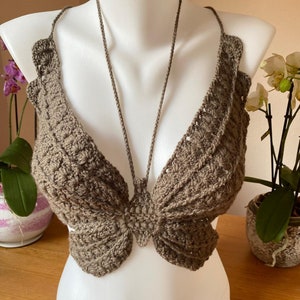 Handmade Crochet Butterfly Tops, Different Color Options