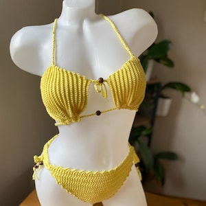 Oyster Crochet Bikini Set, 100% Baumwolle, verschiedene Farboptionen