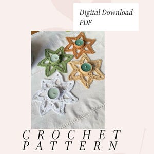 Star Tealight Holder Crochet Pattern - Beginner-Friendly DIY PDF Tutorial for Handmade Home Decor