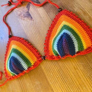 Pride Crochet Crop Top, LGBTQ+ Festival Fashion, Custom Colors