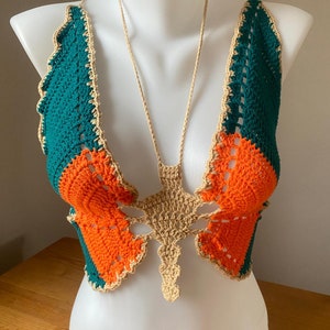 Crochet Butterfly Top, 100% Cotton