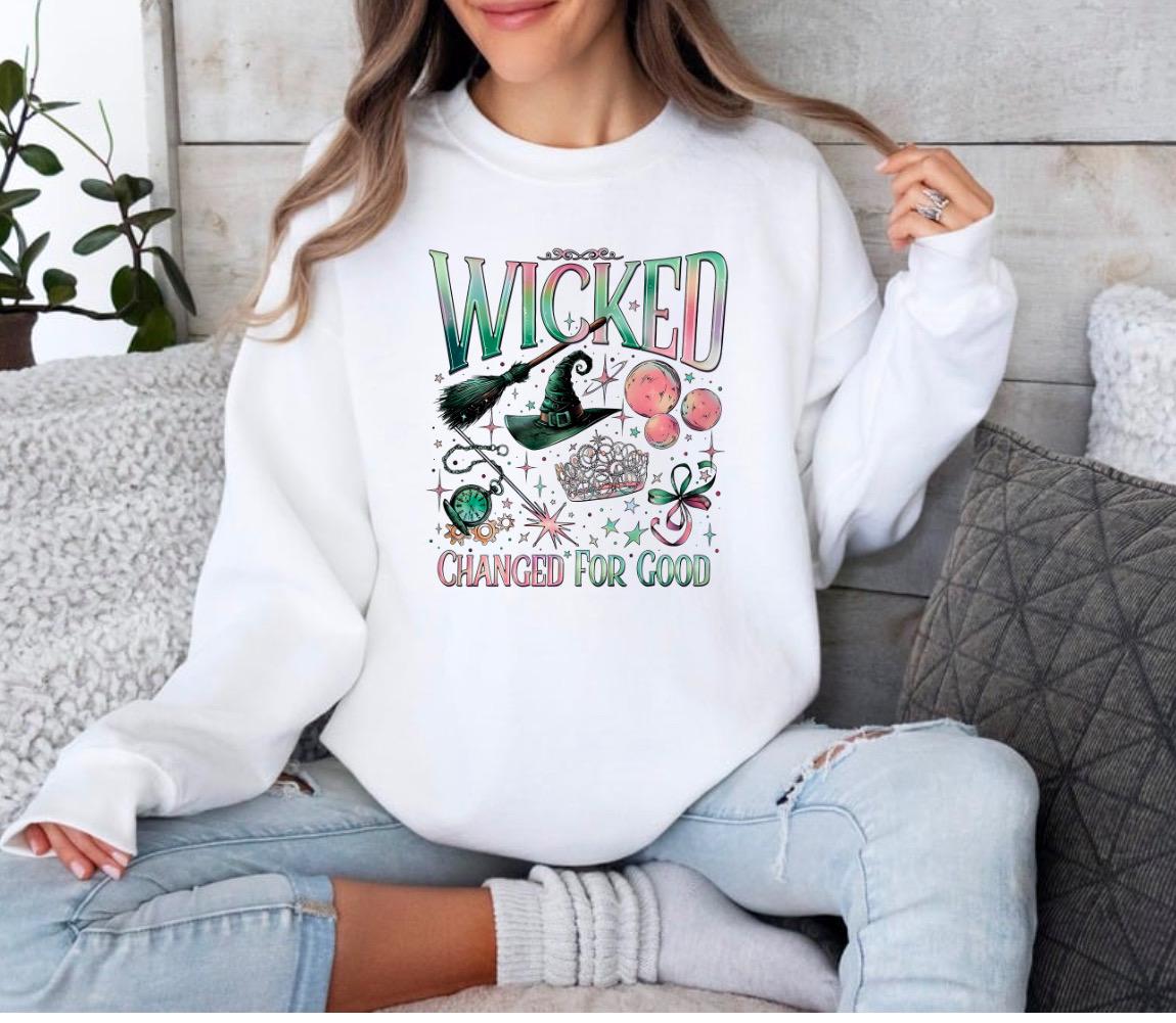 Pull Capuche Noir Wicked Girls 12-13 Ans Logo Paillettes Imprimé Graphique