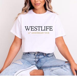 Westlife 25th Anniversary Tour T-Shirt | Boyband Fan Gift 画像 1