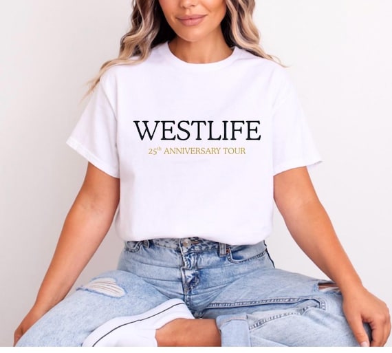 Westlife 25th Anniversary Tour T-Shirt | Boyband Fan Gift
