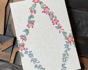 Accordion Photo Album - Upcycled Floral Wallpaper