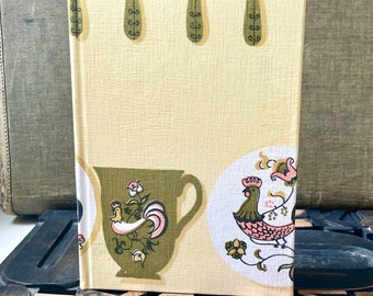 Recipe Journal Made from a Vintage Kitchen Themed Tablecloth