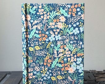 Large Unlined Fabric Covered Journal - Meadow