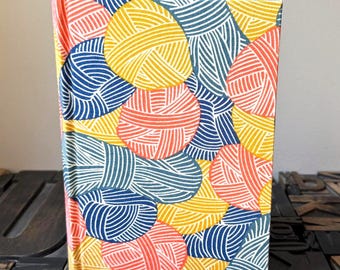 Large Unlined Fabric Covered Journal - Yarn