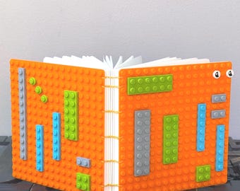 Journal With Orange LEGO® Baseplates