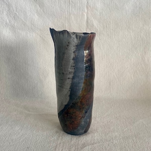 Volcano Vase Series 2 in Raku fired stoneware