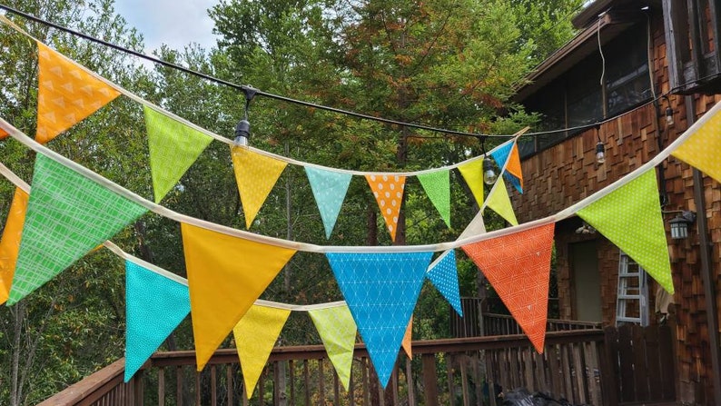 ON SALE Best Selling Item Colorful Fabric Bunting Banner Prop Decoration in Bright Colors Designer's Choice Best Seller Bild 3