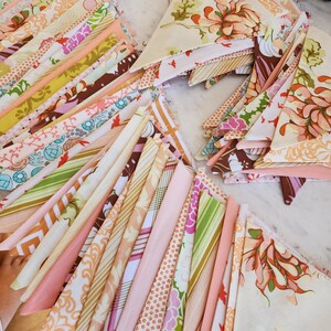 Wedding Bunting, Long Flag Pennant Banner, Event Decor, Photo Prop, 40 feet, Cotton Fabrics in a Mix of Designer's Choice Prints. Birthday. image 10