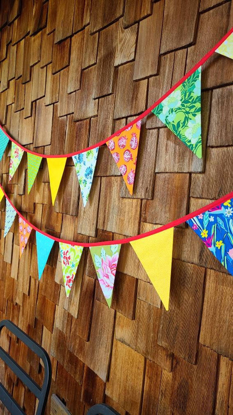 ON SALE Best Selling Item Colorful Fabric Bunting Banner Prop Decoration in Bright Colors Designer's Choice Best Seller Bild 10