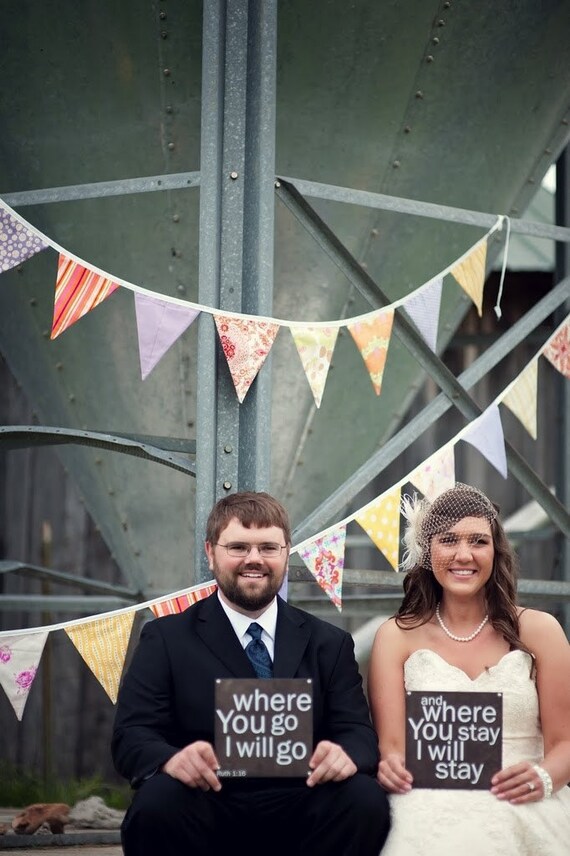 Custom Bunting Flags. Wedding Bridal Shower Wedding Etsy