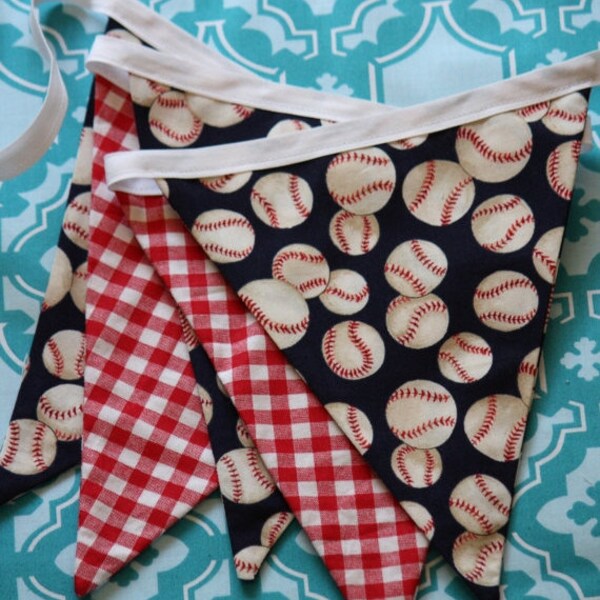 Baseball Themed Bunting. Ready To Ship. Photo Prop, Nursery Decoration, Party Banner Sports Baby Shower Decor. For Boys