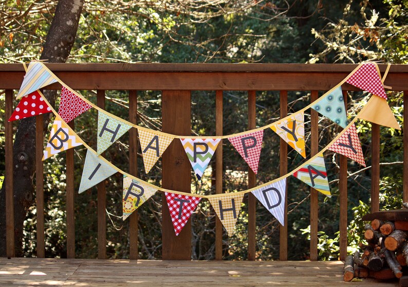 Set of TWO Extra Long Carnival Themed Fabric Bunting Banners, Vintage Circus, Designer's Choice. Also For Weddings and Parties. image 4