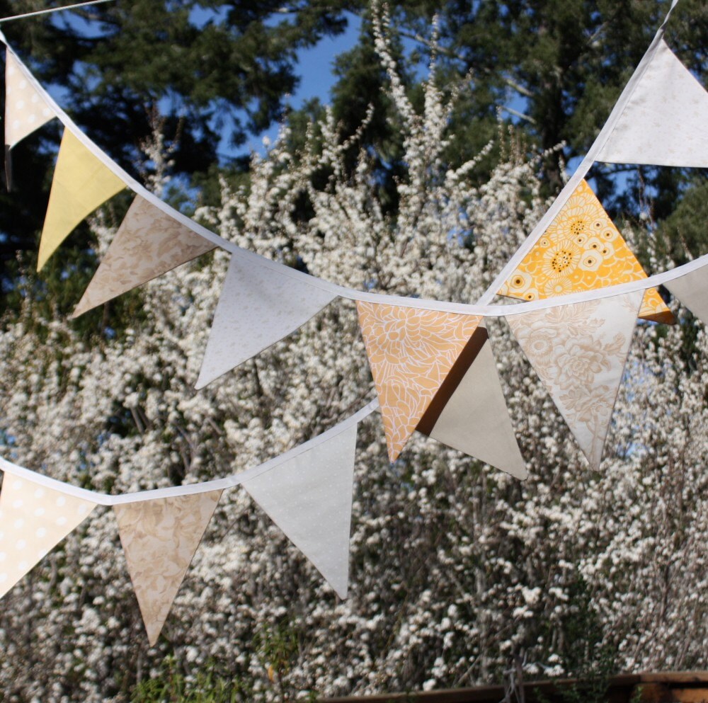 Downton Abbey Theme Fabric Bunting Banner All White Or Mixed Etsy