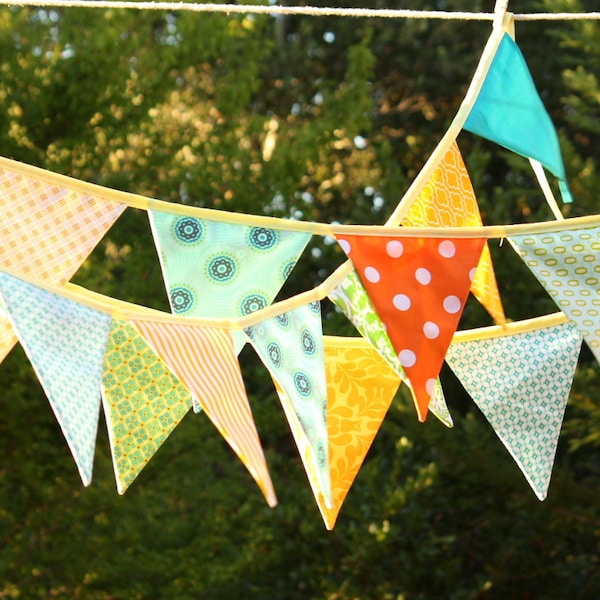 ON SALE for only 25 Dollars, Best Selling Item Colorful Fabric Bunting Banner Prop Decoration in Bright Colors Designer's Choice Best Seller