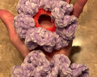 Conjunto de scrunchie rosa y morado para mamá y yo