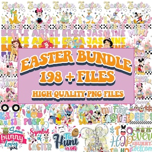 190+ Designs Cartoon Easter Day Characters PNG, Easter Day Bundle PNG, Easter Bunny Clipart, Easter Clipart, Cartoon Characters PNG