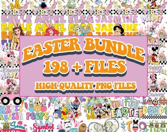 190+ Designs Cartoon Easter Day Characters PNG, Easter Day Bundle PNG, Easter Bunny Clipart, Easter Clipart, Cartoon Characters PNG