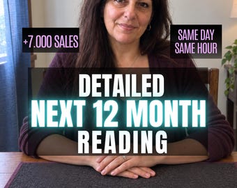 Next 12 Months Tarot Reading | Love & Career Forecast | Monthly Insights | SAME DAY Delivery | Personalized Written Reading