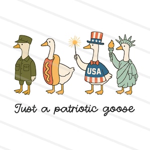 Patriotic Goose PNG | 4th of July Silly Goose Clipart | USA Goose Sublimation Design | Funny Digital Download, Independence Day Png, USA png