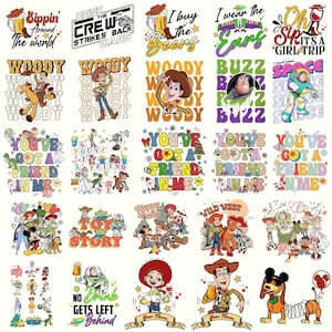Toy Story-karaktärer Bundle PNG, Woody Buzz Jessie Digital Clipart, You've Got a Friend in Me