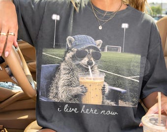 Racoon Funny Ballfield Dark Shirt Only Baseball Mama Style PNG, Softball Clipart,Travel Baseball Softball Tournament, Softball Ball Mom DTG
