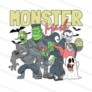 Halloween png, Monster mash png, monster design , monster Shirt Design, instant download