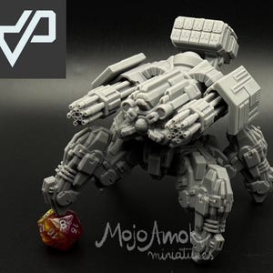 Fire Support Mecha Vesper Project - 32mm Resin Printed Miniatures - Sci-Fi Wargame - Apocalypse - Grimdark - Cyberpunk - Mech - Battlesuit