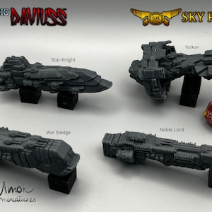 Studio Daviuss - Sky Relics Vol. 2: Ships of the Line - Fleet Scale Spaceship - Starship - Resin Printed Miniature - Spaceship Gaming - Navy