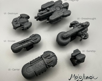 Saunick Suzeraines Fleet: Resin Printed Starship Miniatures - Fleet Scale