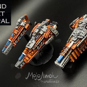 Gran Almirante de Flota - Flota Kivati - Nave Espacial a Escala de Flota - Miniatura Impresa en Resina - Armada - Juegos de Naves Espaciales - Juegos Navales - Nave Estelar