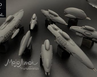 Hilin Republic Starship Miniature: Grand Fleet Admiral Resin Spaceship