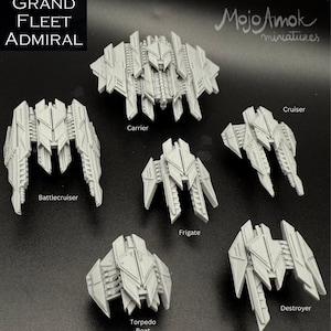 Grand Fleet Admiral - Nosterov Coven - Fleet Scale Spaceship - Starship - Resin Printed Miniature - Armada - Spaceship Gaming - Naval Gaming