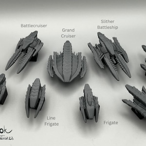 Arreki Fleet Grand Fleet Admiral Miniature: Resin Printed Starship