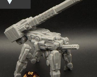 32mm Resin Printed Heavy Combat Robots: Sci-Fi Wargame Miniatures
