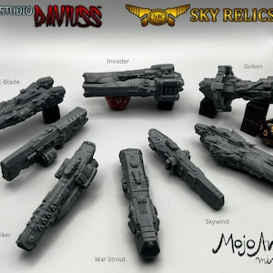 Studio Daviuss - Sky Relics Vol. 3: Grand Cruisers - Fleet Scale Spaceship - Starship - Resin Printed Miniature - Spaceship Gaming - Naval