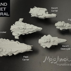 Gran Almirante de Flota - Flota de San Bátava - Nave espacial a escala de flota - Miniatura impresa en resina - Armada - Juegos de naves espaciales - Juegos navales
