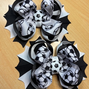 Pig Tail Soccer Bows