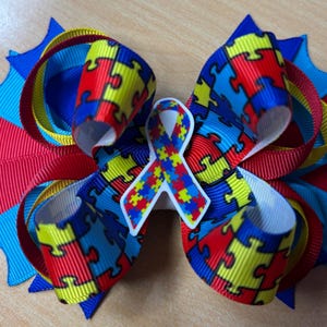 Autism Awareness 2 Bow