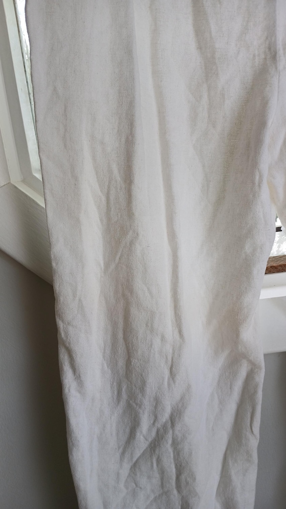 White Linen Drawstring Pants - image 6