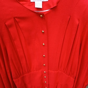 Red Silk Argenti Boutique Vintage Dress